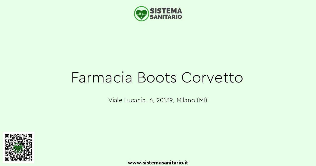 Farmacia Boots Corvetto A Milano Mi Sistemasanitario It