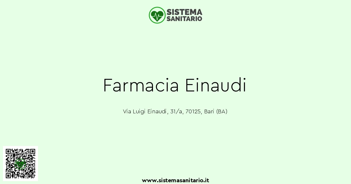 Farmacia Einaudi A Bari Ba Sistemasanitario It