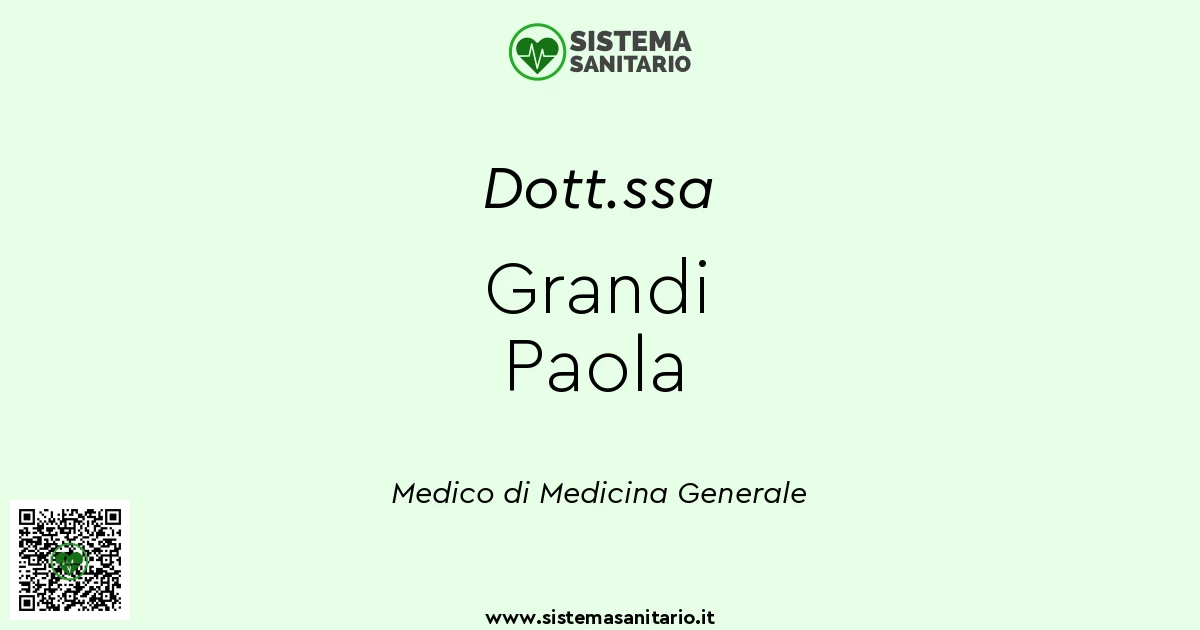 Dott Ssa Grandi Paola Medico Di Base A Modena Mo Sistemasanitario It