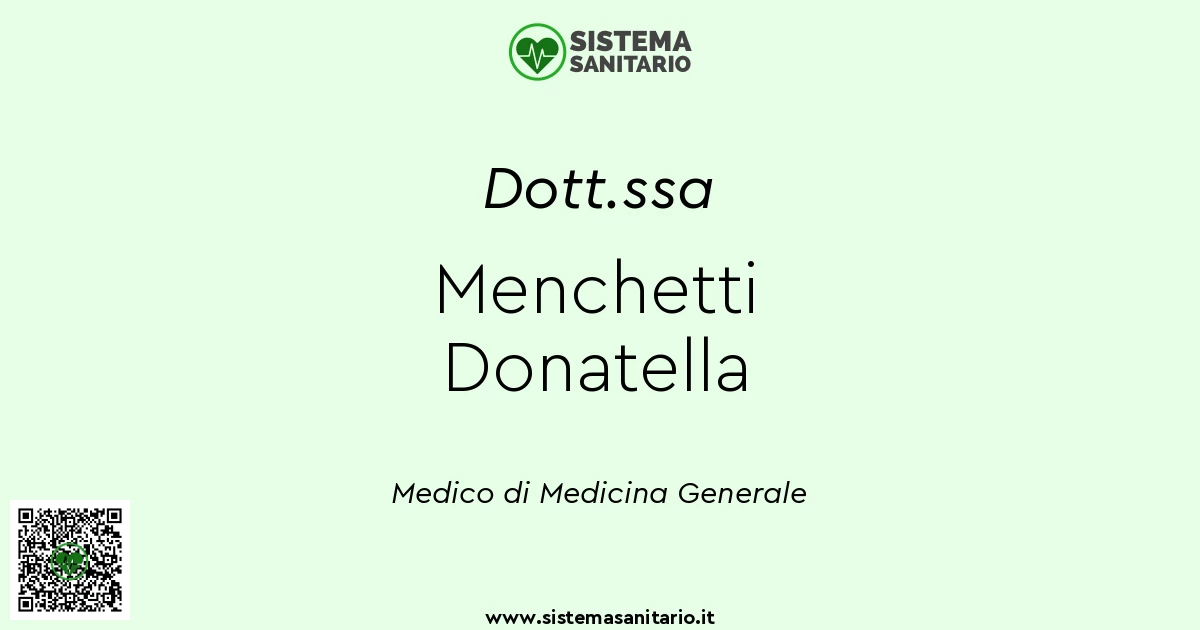 Dott.ssa Menchetti Donatella Medico di Base SistemaSanitario.it