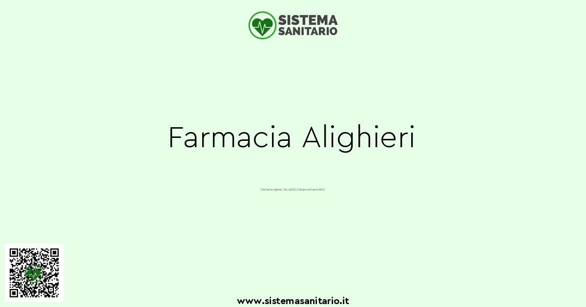 Farmacia Alighieri a Civitanova Marche MC SistemaSanitario.it