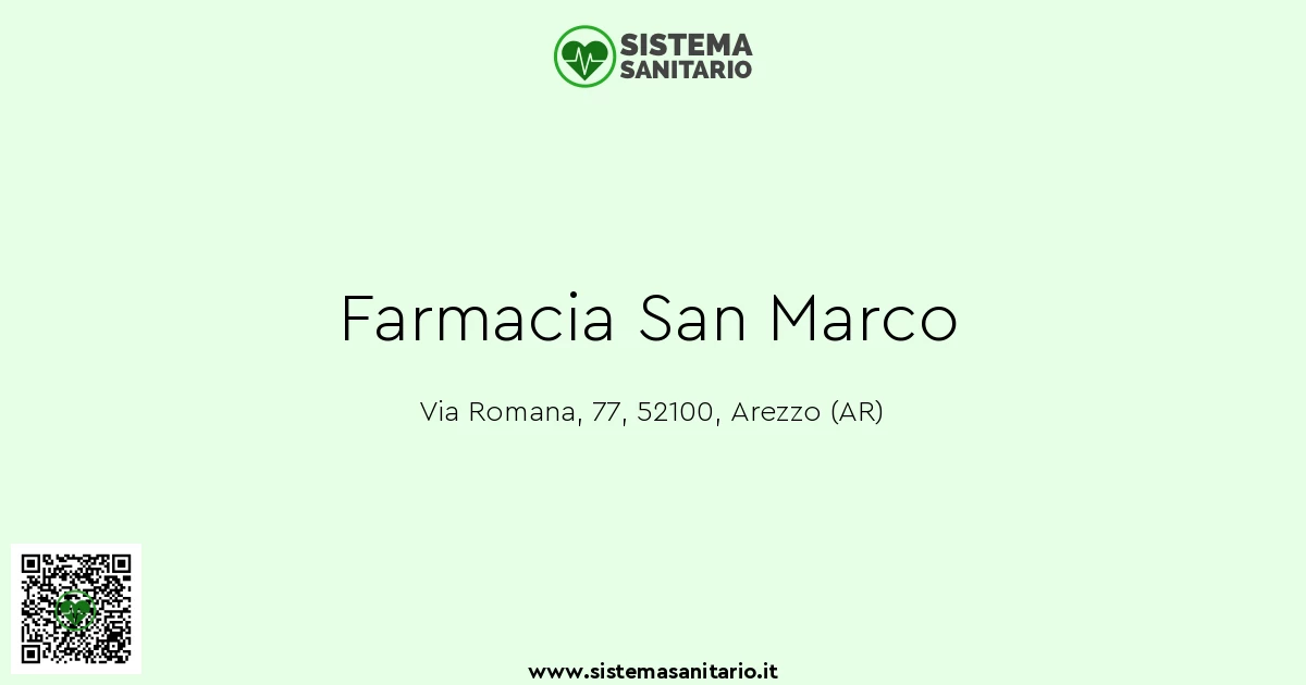 Farmacia San Marco a Arezzo AR SistemaSanitario.it