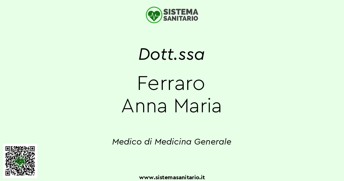 Dott Ssa Ferraro Anna Maria Medico Di Base A Roma Rm Sistemasanitario It